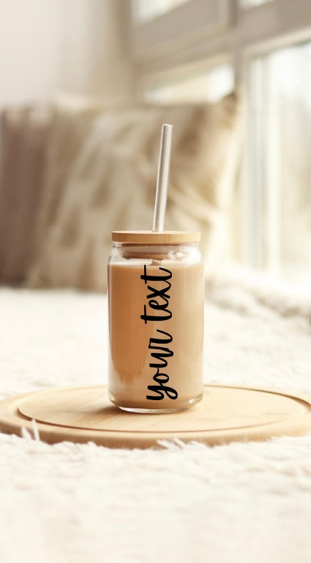 Custom Clear Glass Can